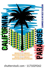 california paradise,t-shirt design