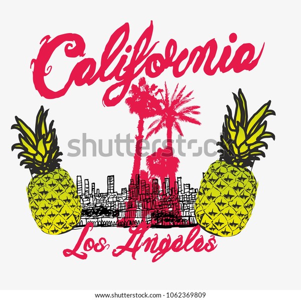 California pineapple\
graphic design vector\
art