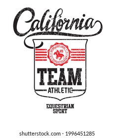 California polo team athletic team graphic design vector art