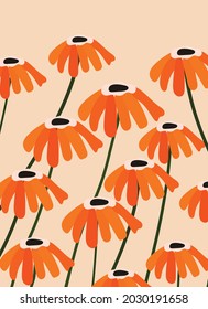 California poppy background.Eps 10 vector.Eps 10 vector.