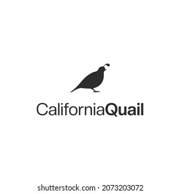 California Quail Logo Vector Design. Logo Template