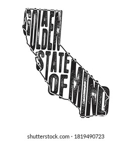 California Quotes and Slogan good for T-Shirt. A Golden State Of Mind.