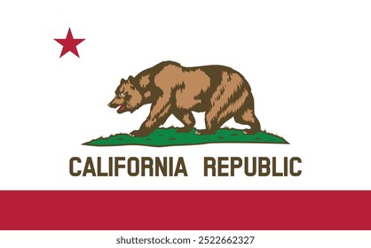 California, red star, bear, california republic, united states