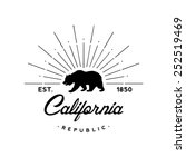 California republic retro emblem, logo, badge. Vector illustration.