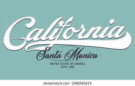 california retro graphics, College Academy printing, Vintage typography california retro varsity state slogan print for tee t shirt or sweatshirt.eps8