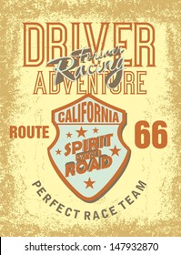 california retro route 66 vector art