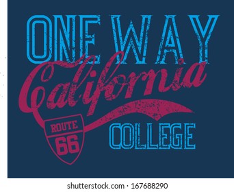 california retro route 66 vector art