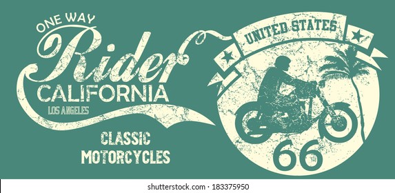 california retro route vector art