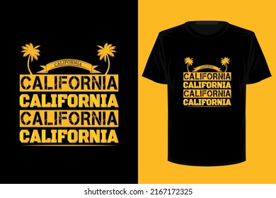 California retro vintage t shirt design