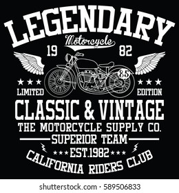 California riders club, superior team, vintage typography, t-shirt graphics, vectors