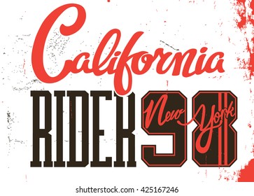 california, riger. new york lettering, calligraphy