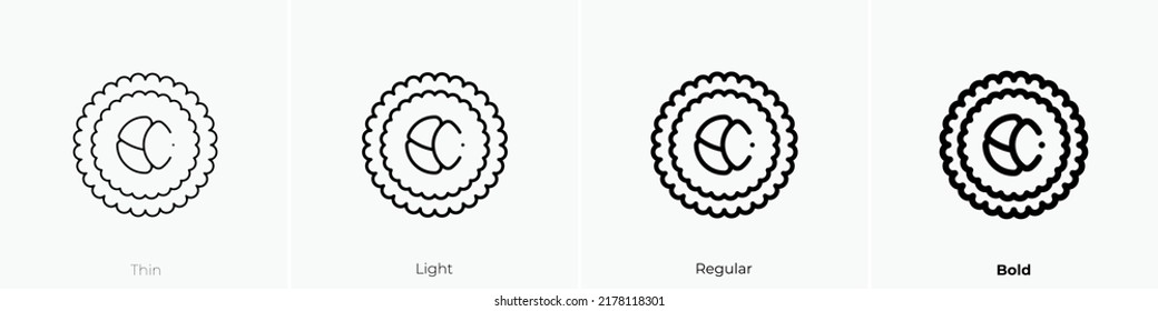 california roll icon. Thin, Light Regular And Bold style design isolated on white background
