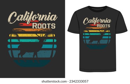California roots, California summer T-shirt Design vector artwork