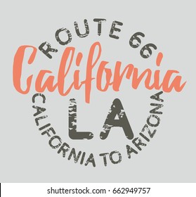 California Route 66 graphic design vector art