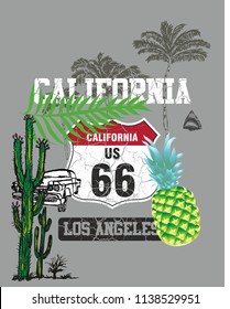 California route graphic design vector art