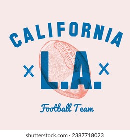 California rugby Football team slogan is vintage print artwork , this artwork use for T-shirt, sweatshirt, and all kinds for screen printing