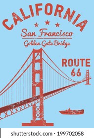 california san francisco golden gate bridge vector art