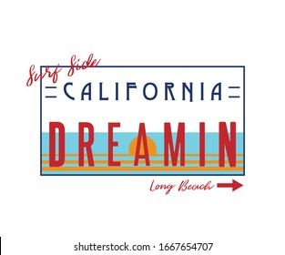 california script and retro graphic design, for different apparel and T-shirt. - Vector