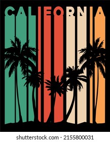 California sea beach summer vintage design 