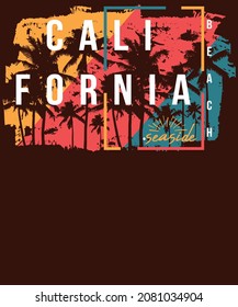 California Seaside Beach t-shirt design for beach lovers