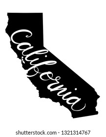 California silhouette with hand lettering. eps 10