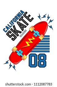 california skateboarding,t-shirt design