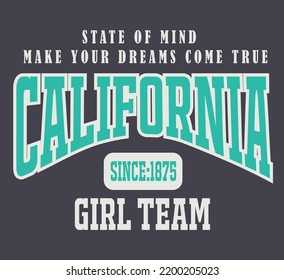 California Slogan graphic for t-shirt