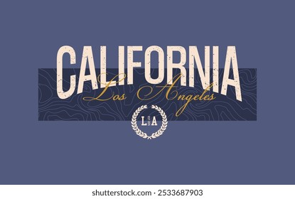 California slogan print varsity text for graphic tee t shirt or sweatshirt hoodie.