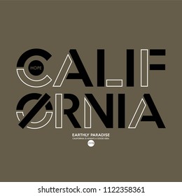 california slogan, for T-shirt printing design and various jobs