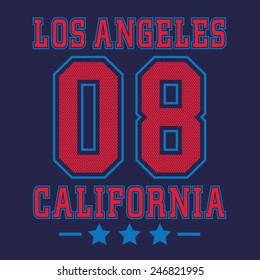 California sport typography, t-shirt graphics, vectors