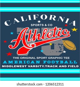 california sport vector illustration typography T shirt/shirt Design