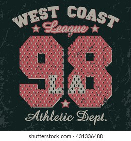 California Sport wear typography emblem, t-shirt stamp graphics, vintage tee print, athletic apparel design fashion clothes. Vector