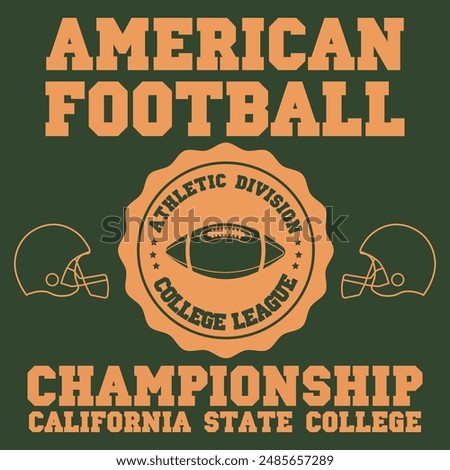 California Sport wear typography emblem, american football,vintage, college league ,superior. For t-shirt or other uses