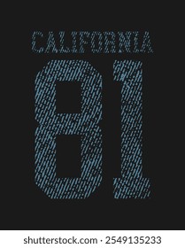 CALIFORNIA SPORTS TEXT GRAPHIC READY FOR T-SHIRT SWEATSHIRT AND POSTER