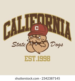 California state college bulldogs varsity design