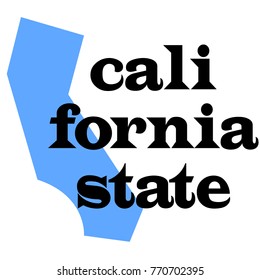 California State. Creative typographic T-shirt Print Concept.
