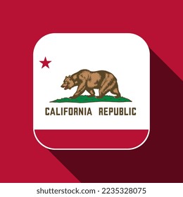 California state flag. Vector illustration.