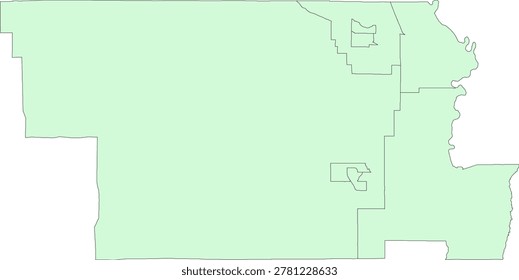 California State Glenn County vector Census Tract polygon based on Tiger 2020 Census Data