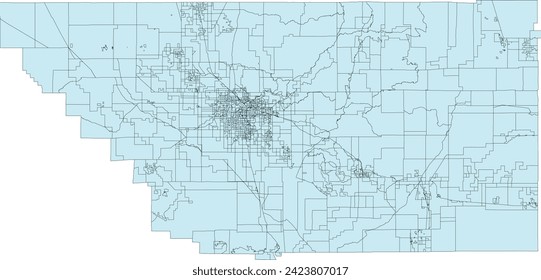 California State Kern County Map with 2020 Voting Precincts