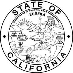 California State Seal, Vector EPS, Black White Outline Or Line Art Coloring Page, Laser Cut File, Engraving File, Digital Cutting Machine File, Cnc Router File