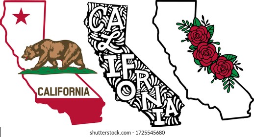 california state sign bear border