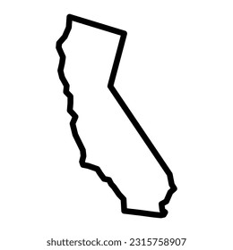 california state silhouette vector file eps 10