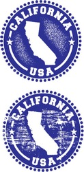 California State USA Distressed Stamps