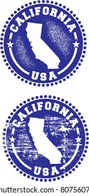 California State USA Distressed Stamps