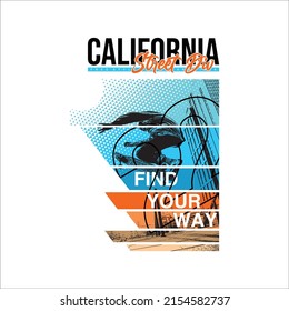 california street div skateboard simple vintage