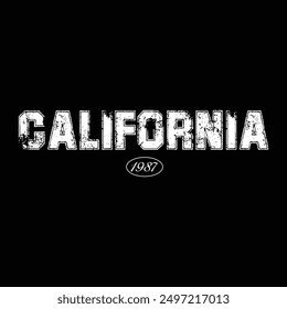 California Streetwear Graphic design vector typography for t shirt
