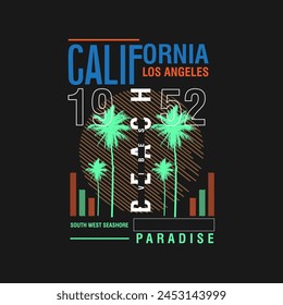 California Summer beach typography paradise vibes lettering design