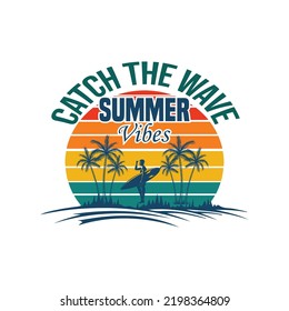 California Summer Graphic Tshirt Design
