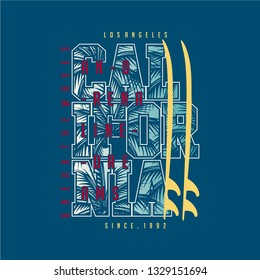 california summer paradise graphic typography t shirt design vector illustration for ready print company product