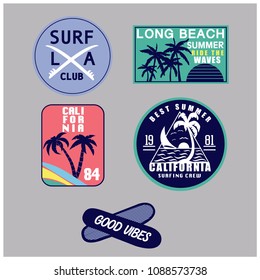 California summer patch vector.